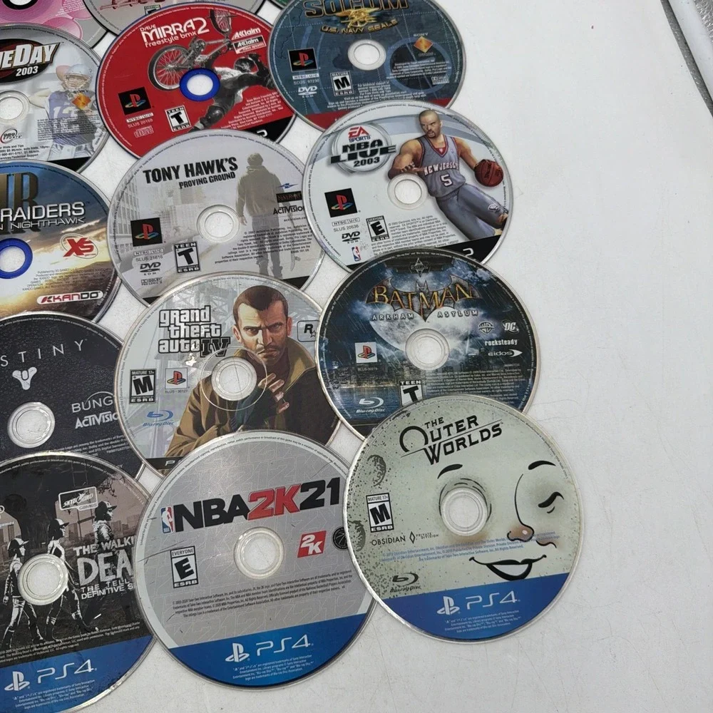 PlayStation Lot of 25 Untested Video Games PS1, PS2, PS3 Disc Only